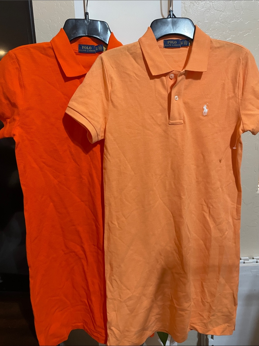 Bundle Polo by Ralph Lauren Orange & Bright Orange Polo Shirt Dresses